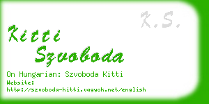 kitti szvoboda business card